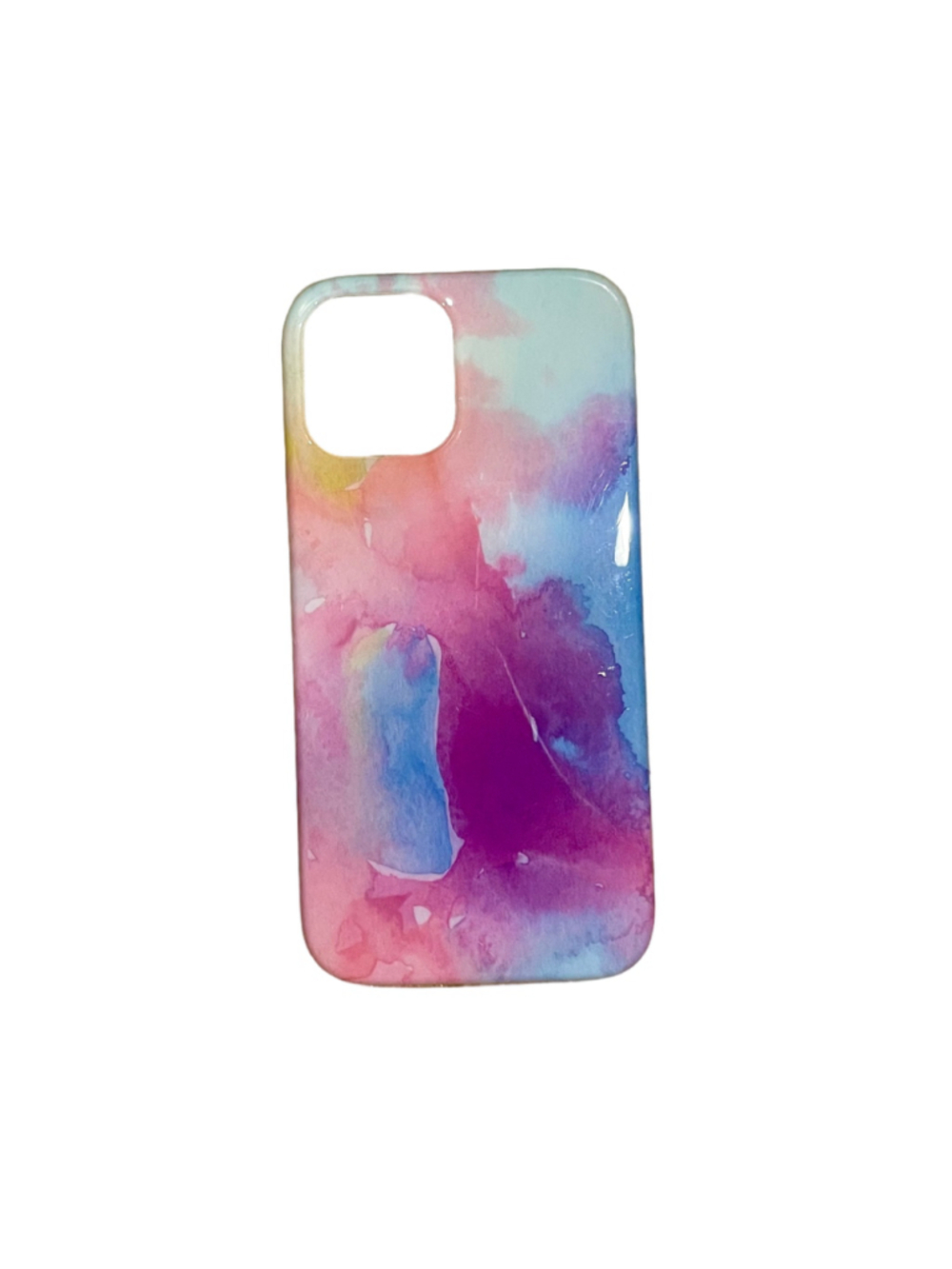 Casely iPhone 12 / 12 Pro Case Pastel Watercolor Pink Blue Purple Excellent